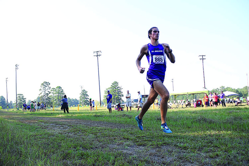 El Dorado's Jadon Cunningham competes in the El Dorado Wildcat Invitational this season. The junior set a school record in cross country and was named Sports Alley/News-Times Fall Sports Male Athlete of the Year.