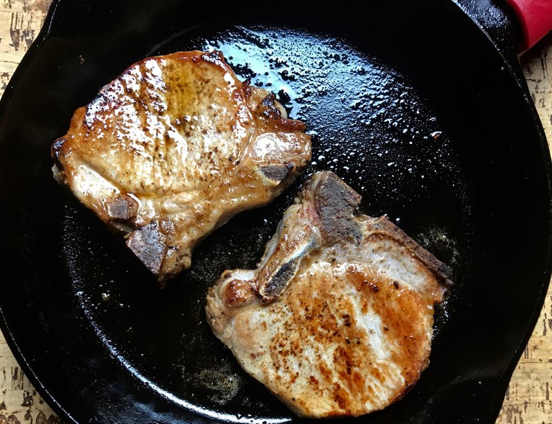 Arkansas Democrat-Gazette/KELLY BRANT Skillet Pork Chops
