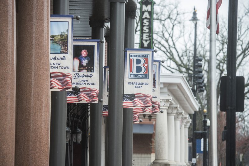 File Photo/NWA Democrat-Gazette/ANTHONY REYES @NWATONYR The Bentonville City Hall building in downtown Bentonville.