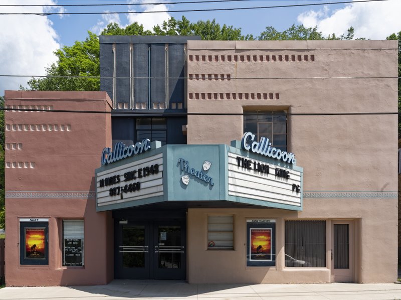 This July 25, 2019 photo released by the Sullivan Catskills Visitors Association shows the exterior of the Callicoon Theater in Callicoon, N.Y. The Callicoon Theater is a single-screen cinema along the banks of the Delaware River in the Catskills, in rural upstate New York. It has an art-deco facade and 380 seats. Owner Kristina Smith says The Callicoon is more than a place to see &#x201c;Frozen 2&#x201d; or &#x201c;Parasite.&#x201d; It&#x2019;s a meeting place, a Main Street fixture, a hearth. (Sullivan Catskills Visitors Association via AP)