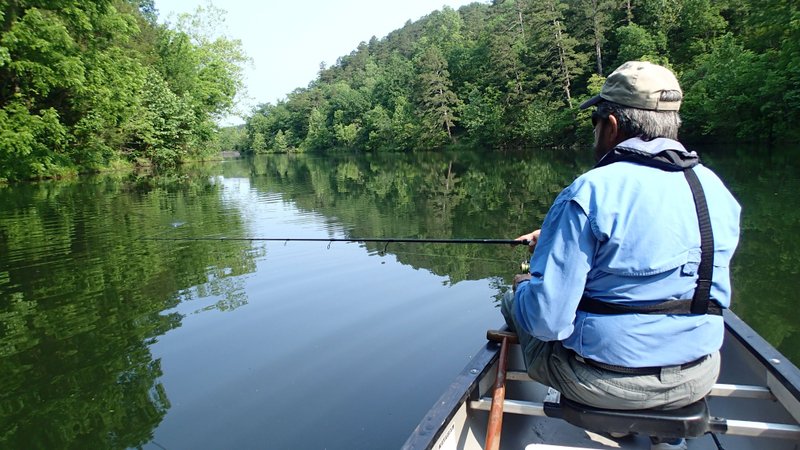 NWA Democrat-Gazette/FLIP PUTTHOFF  Russ Tonkinson fishes for largemouth bass in this file photo.