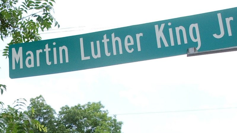 A street sign for Martin Luther King Jr. Drive in Atlanta is shown in this 2003 file photo. (AP/Ric Feld)