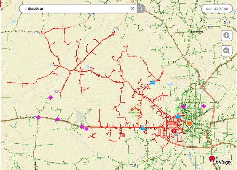 entergy arkansas power outage map Power Outage Leaves West Side Dark entergy arkansas power outage map