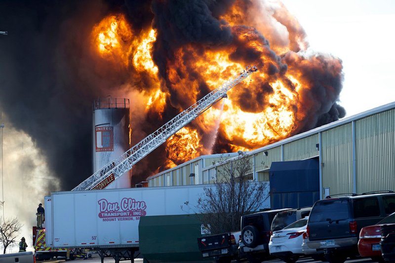 United Industries Ultraboard fire Dec. 4, 2019 in Bentonville. 