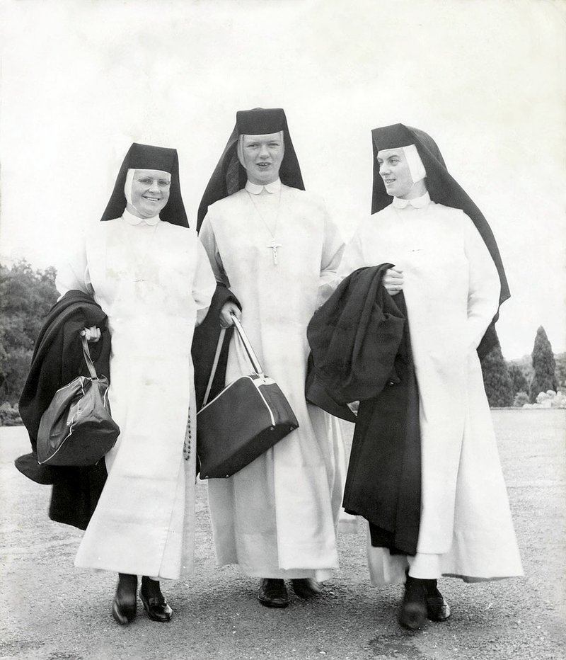 This 1964 photo by Declan Gilroy shows three members of the Missionary Sisters of Our Lady of the Holy Rosary, The Holy Rosary Convent, Killeshandra, County Cavan. Photo courtesy of the Gilroy-Barry Family Collection and Visit Hot Springs.