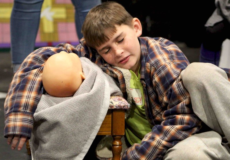 Photo courtesy Meghan Partain Eli Caruthers plays Leroy Herdman in the Fort Smith Little Theatre production of "The Best Christmas Pageant Ever," on stage this weekend.