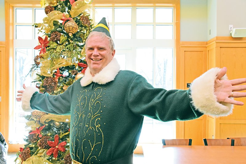 Jim Wiltgen started dressing as Buddy from the movie Elf in 2008 when Wiltgen first came to Hendrix College, where he is dean of students and executive vice president for student affairs. Wiltgen said Will Ferrell, who played the movie role, is one of his favorite actors. Wiltgen portrays Buddy during the holidays for charity events.