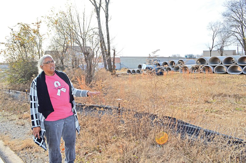 Leona Walton, a lifelong resident of Conway, looks at the former scrapyard that is bordered by Markham Street to the east. The site will become a park, and a committee has been formed to consider naming the park for Dr. Martin Luther King Jr. The first meeting will be at 5:30 p.m. Jan. 13 in the Conway Police Department’s Community Room.