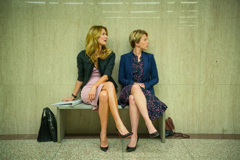 Nora (Laura Dern) is an aggressive family law attorney who guides her client Nicole (Scarlett Johansson) through the dizzying world of the “divorce-industrial complex” in Noah Baumbach’s Marriage Story.