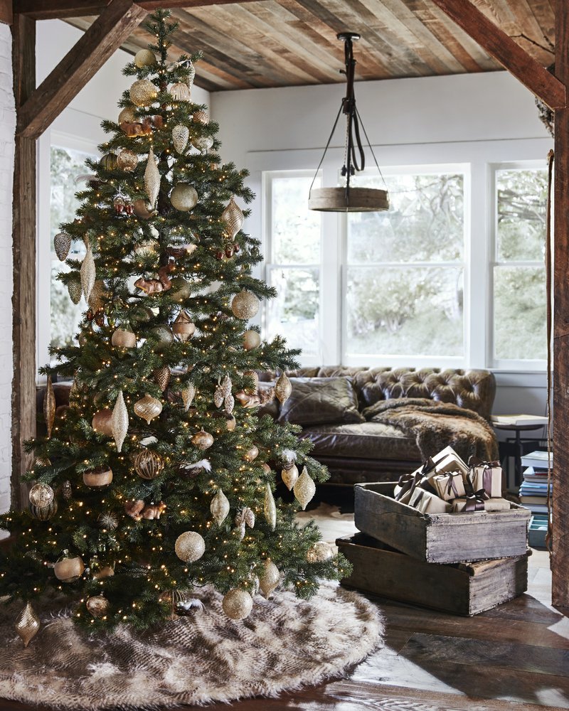 Imperfect on Purpose -- This Yukon Spruce, new last year from Balsam Hill, features an asymmetrical shape and sparser branches, a growing trend as consumers opt for that just-cut-down look. Courtesy of Balsam Brands