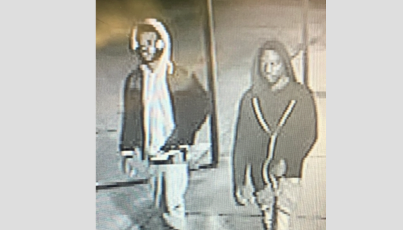 Surveillance video shows two men near the scene of Thursday's shooting of a 5-year-old girl in Little Rock.