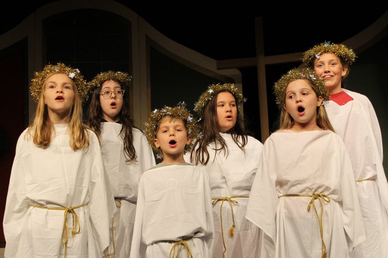 COURTESY PHOTO
“The Best Christmas Pageant Ever” was a staple at the arts center of the Ozarks for many years, but the last production they did was mounted in 2015; 2019 marks a happy return for the show. this year, the angel choir is played by Laney spurlock, Liberty Osbon, mason mixdorf, alexis West, madeline mixdorf and Lila King.