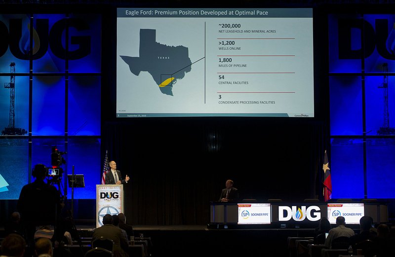 Erec Isaacson, vice president of the Gulf Coast business unit of ConocoPhillips Inc., speaks in September at a San Antonio conference focused on the Eagle Ford shale area. 