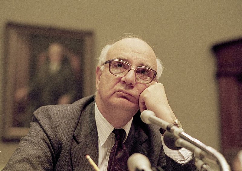 Paul Volcker, chairman of the Federal Reserve in the 1980s, stuck with his policies despite fierce opposition, implicitly asserting the central bank’s independence from political and public interference. More photos are available at arkansasonline.com/1210volcker/. 