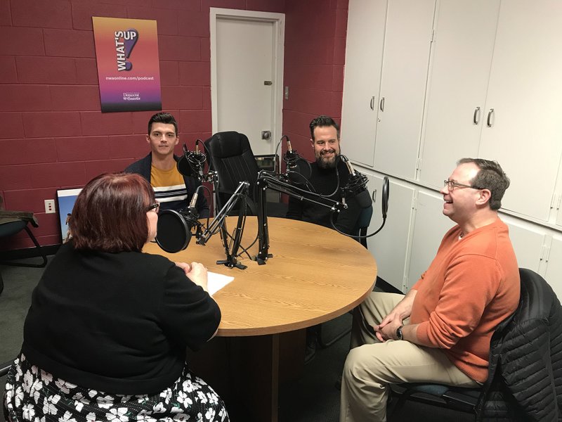 Becca Martin (from left), Tanner Pittman, Joseph Farmer and Chad Cox with the Arkansas Public Theatre: A Tuna Christmas.