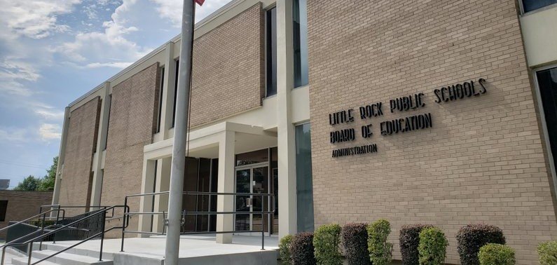 FILE — Little Rock School District headquarters are shown in this 2019 file photo.