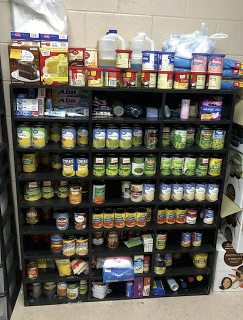 A food pantry in Dwyer's classroom. - submitted photo