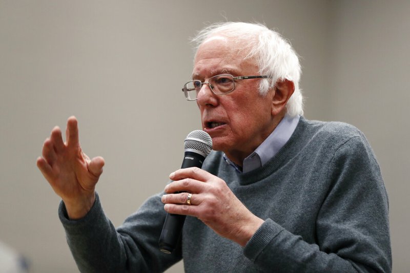 Democratic presidential candidate Sen. Bernie Sanders, I-Vt., speaks during a town hall meeting, Sunday, Dec. 15, 2019, in Keokuk, Iowa. (AP Photo/Charlie Neibergall)