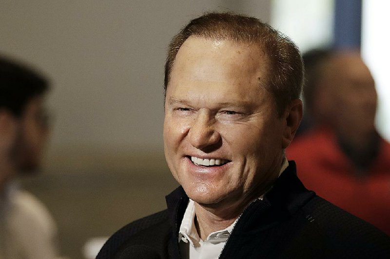  In this Dec. 10, 2019, file photo, sports agent Scott Boras speaks at the Major League Baseball winter meetings in San Diego. Nearly 30 years after negotiating his first contract, Boras worked out $814 million in deals for Stephen Strasburg, Gerrit Cole and Anthony Rendon in a three-day span, part of what is expected to be a $1.2 billion offseason for baseball's most visible agent. 
(AP Photo/Gregory Bull, File)