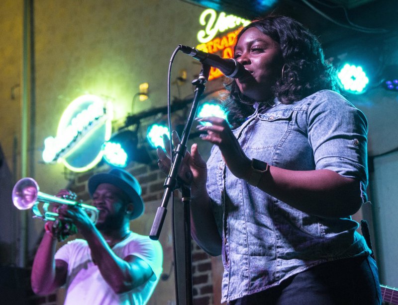 Bijoux, shown here performing with Rodney Block, will be among a group of singers at a White Water dance party Friday.
(Democrat-Gazette file photo/Cary Jenkins)

