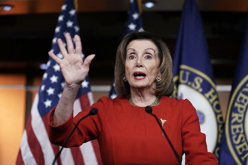 “Seems like people have a spring in their step because the president was held accountable for his reckless behavior," House Speaker Nancy Pelosi said Thursday.
(AP/J. Scott Applewhite)