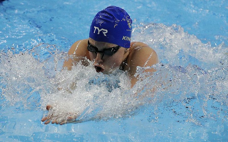 American swimmer Lilly King, who won the 50-meter breaststroke Friday, said she loves “all the smoke and mirrors” associated with a flashy International Swimming League grand finale in Las Vegas.