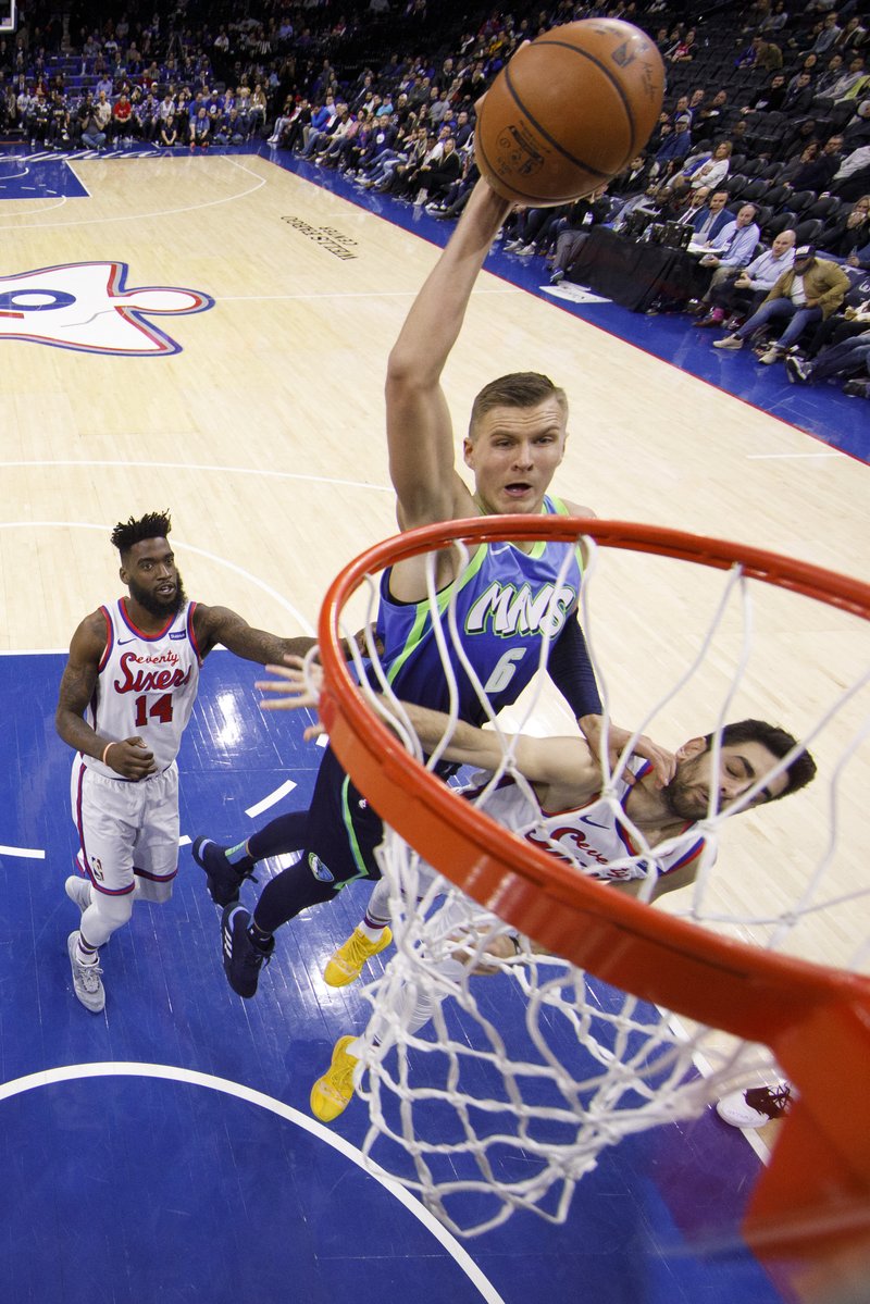 Porzingis Mavericks Deal 76ers 2nd Home Loss 117 98