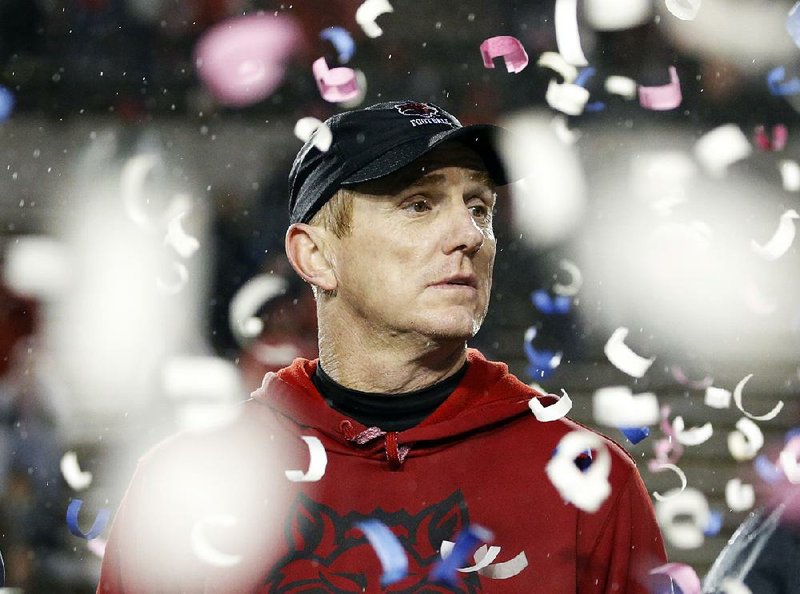 Saturday’s Camellia Bowl victory over Florida International in Montgomery, Ala., was the culmination of an emotional season for Arkansas State and Coach Blake Anderson.