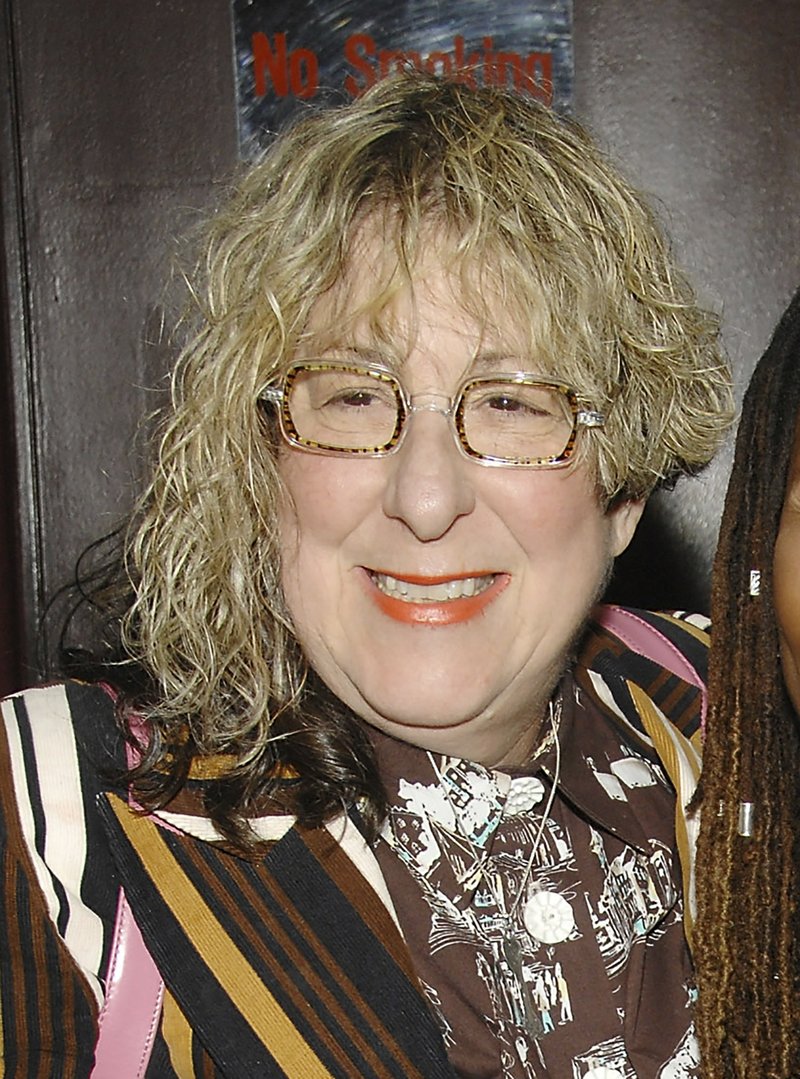 FILE - In this Jan. 9, 2018 file photo composer Allee Willis attends a post show reception in New York. Willis, a songwriter whose work included the Broadway musical &quot;The Color Purple&quot; as well as Earth, Wind &amp; Fire's &quot;September&quot; and the &quot;Friends&quot; theme song, has died. She was 72. (AP Photo/Evan Agostini,File)