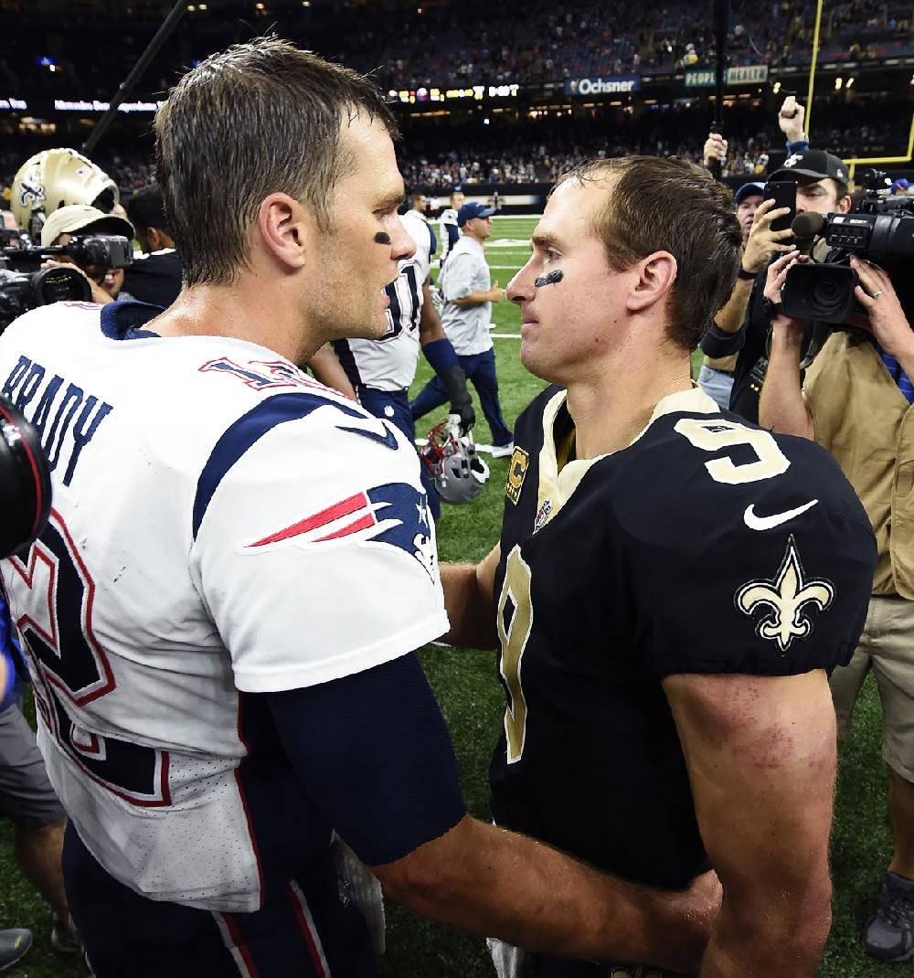 Brady leaving New England, Brees staying put in New Orleans