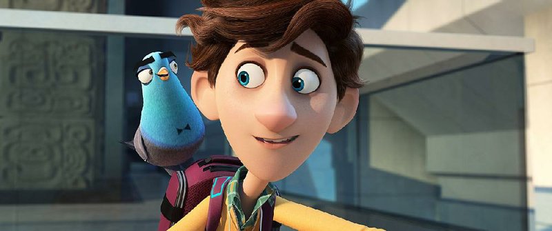 In his avian form Sterling (voiced by Will Smith) finds himself reliant on quartermaster Walter (Tom Holland) in the animated feature Spies in Disguise.