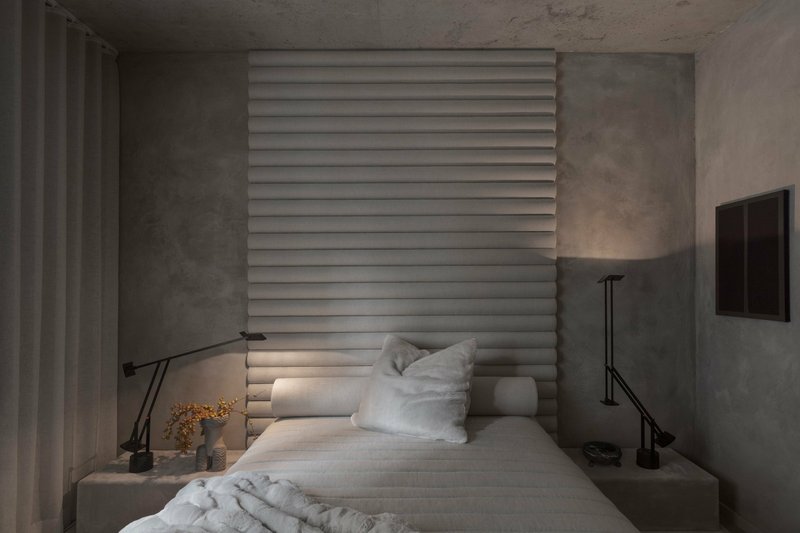 A sleep-friendly bedroom is like a "good snuggle," one that makes you "feel embraced and safe," furniture designer and decorator Alex White says. Keep things "tonal and tactile with as many luxurious materials as your budget allows." (Photo by Colin Miller/via The Washington Post)