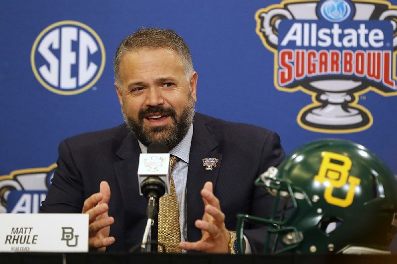 Baylor Coach Matt Rhule has been mentioned as a candidate for several NFL head coaching vacancies, but Rhule said Tuesday he expects to stay with the Bears.
(AP/Gerald Herbert)