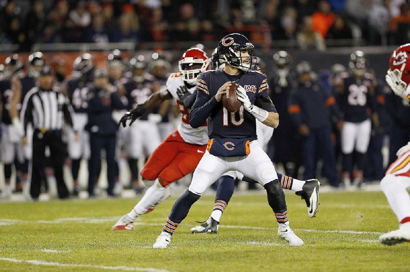 Chicago Bears General Manager Ryan Pace said Tuesday that Mitchell Trubisky (10) is expected to be the Bears starting quarterback for the 2020 season.
(AP/Scott Boehm)