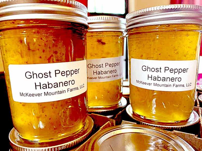 PHOTO SUBMITTED Ghost pepper habanero jelly is McKeever Mountain Farms' most popular flavor of jelly.