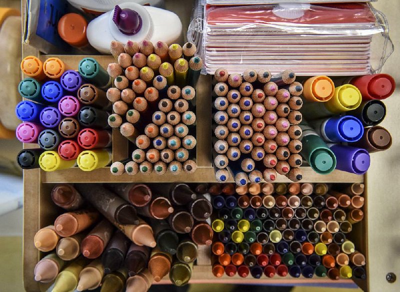Art supplies await students at the Excel Academy in Washington. Teachers with classroom needs say they depend on parent associations, churches, friends and even benevolent strangers for help.
(The Washington Post/Bill O’Leary)