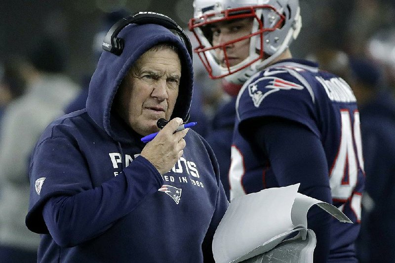 New England Patriots Coach Bill Belichick wouldn’t answer questions at a Sunday morning news conference regarding the uncertain future of quarterback Tom Brady and others in the organization.  