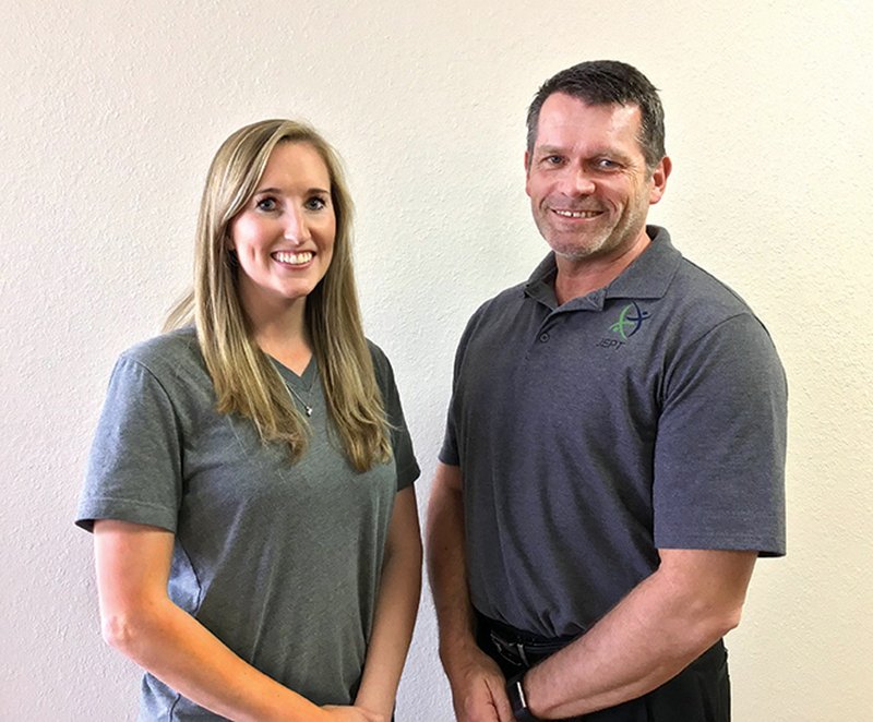 Gretchen Cellers, PTA, left, and Rob Jordan, PT, of Joint Effort Physical Therapy. - Submitted photo