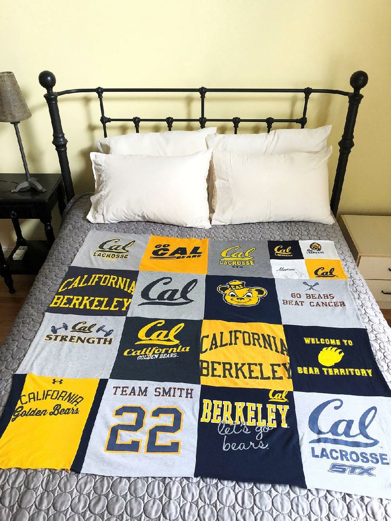 Linda Low Kalkstein, 70, of La Jolla, Calif., and her daughter are enjoying sharing memories while they repurpose her high school and college T-shirts into quilts.