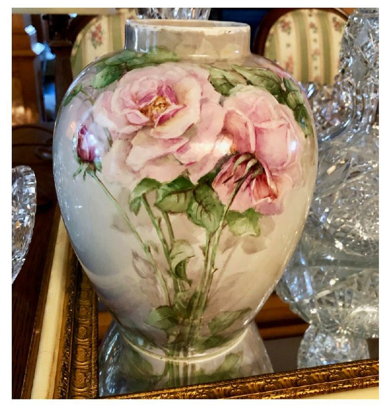 Roses bloom on this lovely Willets Belleek vase, but who did the painting?