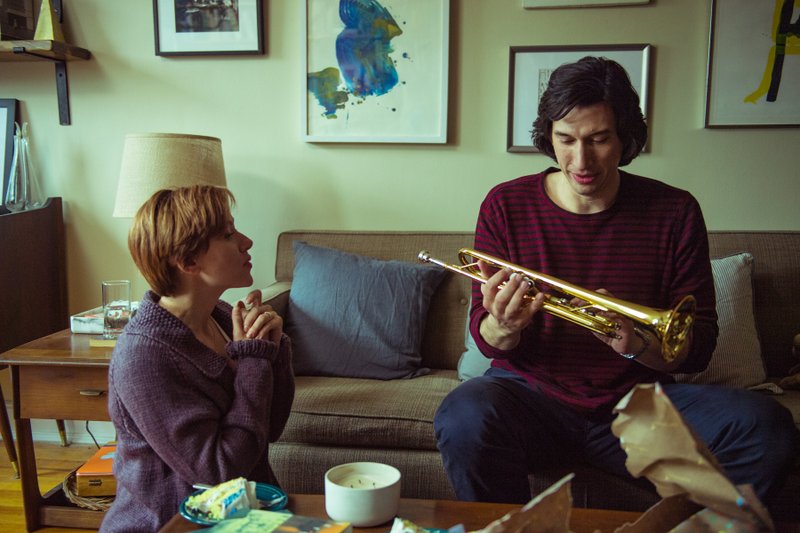 Nicole (Scarlett Johansson) gives her husband, Charlie (Adam Driver), a trumpet in a scene that’s a flashback to happier times in Noah Baumbach’s critically lauded Marriage Story. 