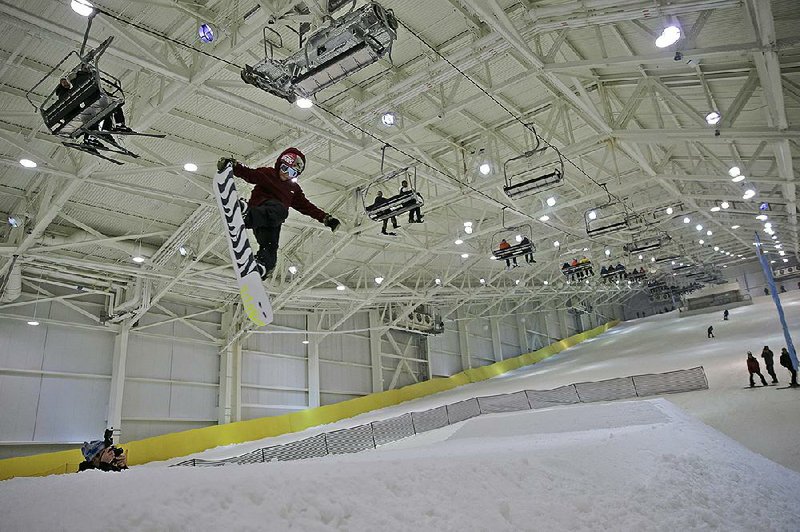 Snowboarders and skiers enjoy the grand opening last month of Big Snow American Dream in an East Rutherford, N.J., mall. 
