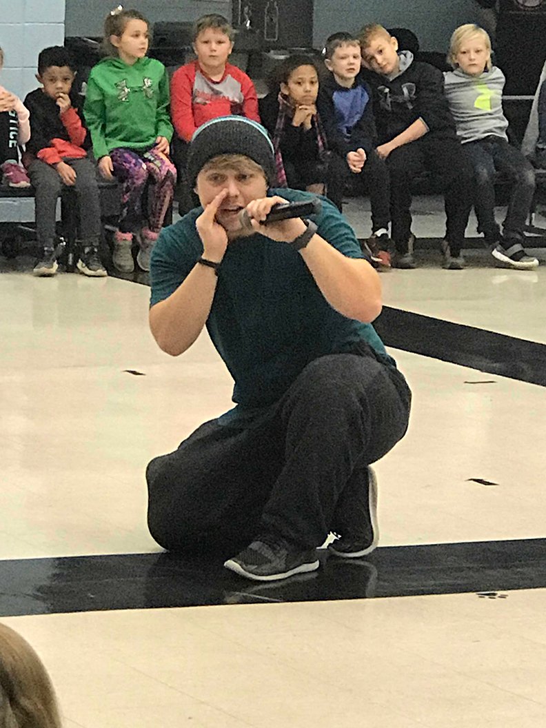 Children's book author, Timmy Bauer, visited Magnet Cove Elementary School and entertained students by sharing his book "Billy the Dragon." - Submitted photo