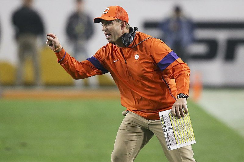Clemson Coach Dabo Swinney has the Tigers on the brink of joining elite company as they try to become the fourth team since The Associated Press began crowning college football national champions in 1936 to win three titles in four seasons. Clemson will face LSU in tonight’s College Football Playoff title game in New Orleans. 