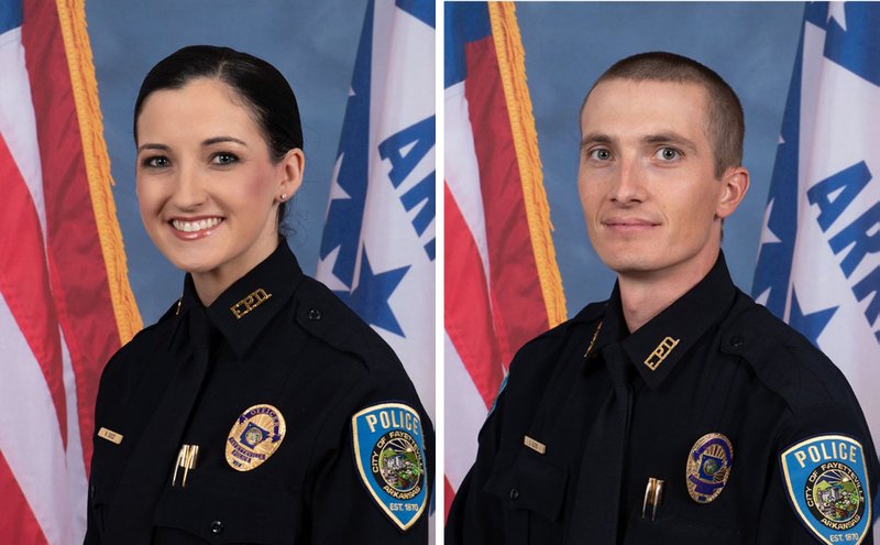 Fayetteville police officers Natalie Eucce (left) and Seay Floyd.