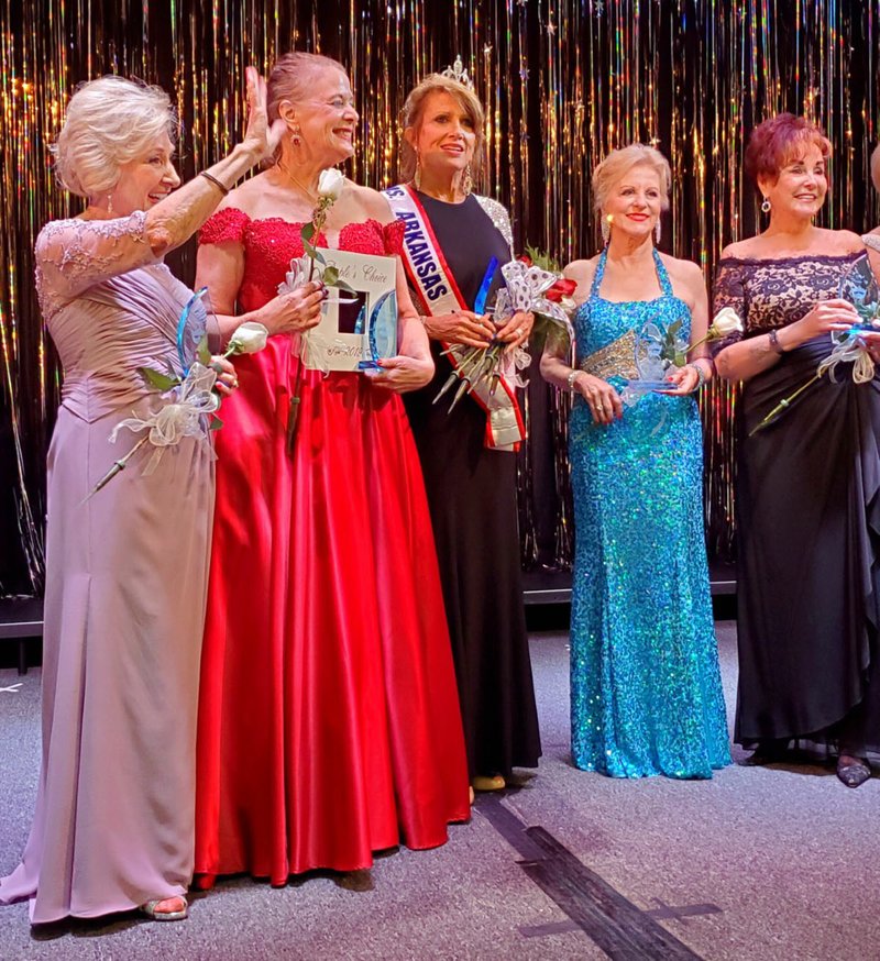 From left are Jo West, fourth runner-up, Alice Canham, second runner-up, Sharon Morgan Tahaney, Ms. Arkansas Senior America 2019 and featured guest speaker at the event, Sherry Allen, first runner-up, and Carrie Thomsen, third runner-up. Photo is courtesy of Patricia Genovese. - Submitted photo