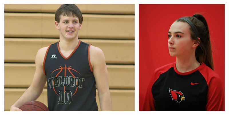 File photos of Waldron's Payton Brown (left) and Farmington's Trinity Johnson (right)