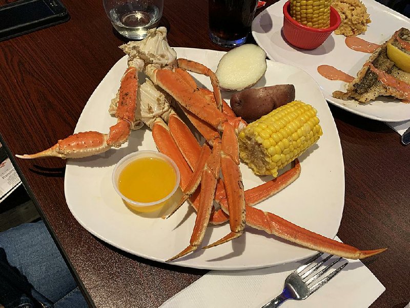 Pound of crab legs with corn and potatoes at Lakewood Fish & Seafood House.
Arkansas Democrat-Gazette/Eric E. Harrison ó 1/9/20