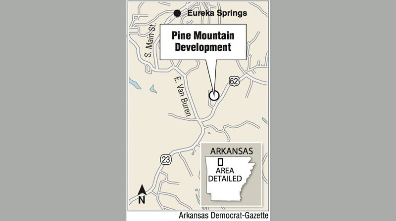 A map showing the location of the Pine Mountain Development.
