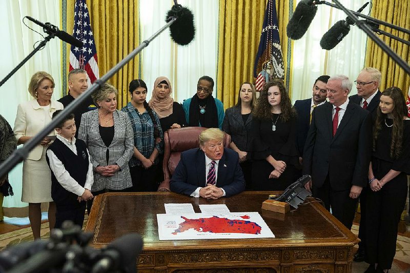 “We will not let anyone push God from the public square,” President Donald Trump said Thursday after unveiling updated federal guidance on school prayer.  